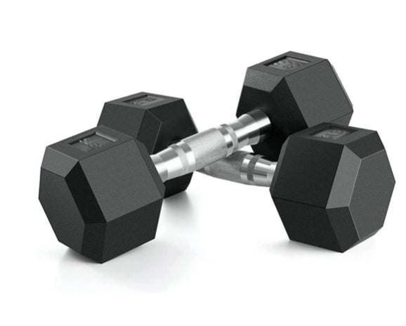 Mancuerna Hexagonal de Goma Go Fit (1 Unidad)